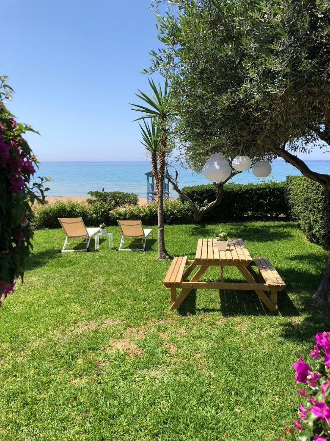 Aqua Seafront Glyfada Corfu Beach House With Garden Exterior foto